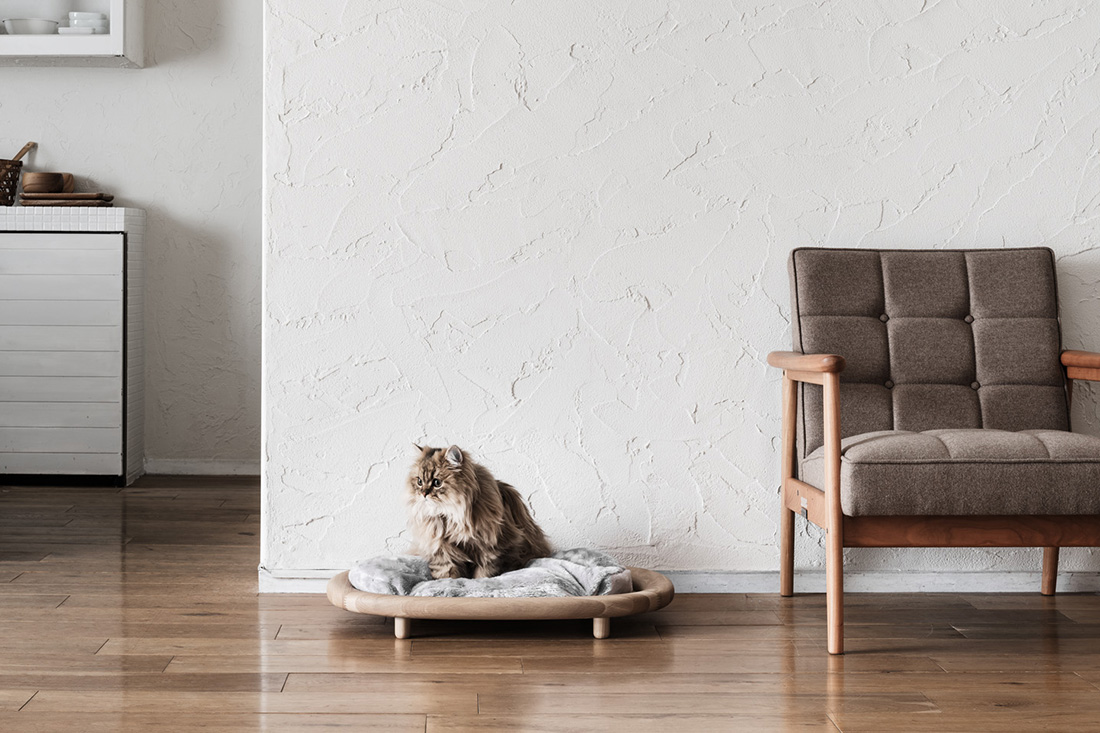 ペット用品 カリモク家具 KARIMOKU CAT BED 猫 ベッド 木製高さ1400cm