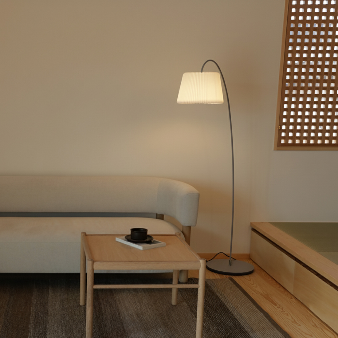 SNOWDROP フロアランプ グレー