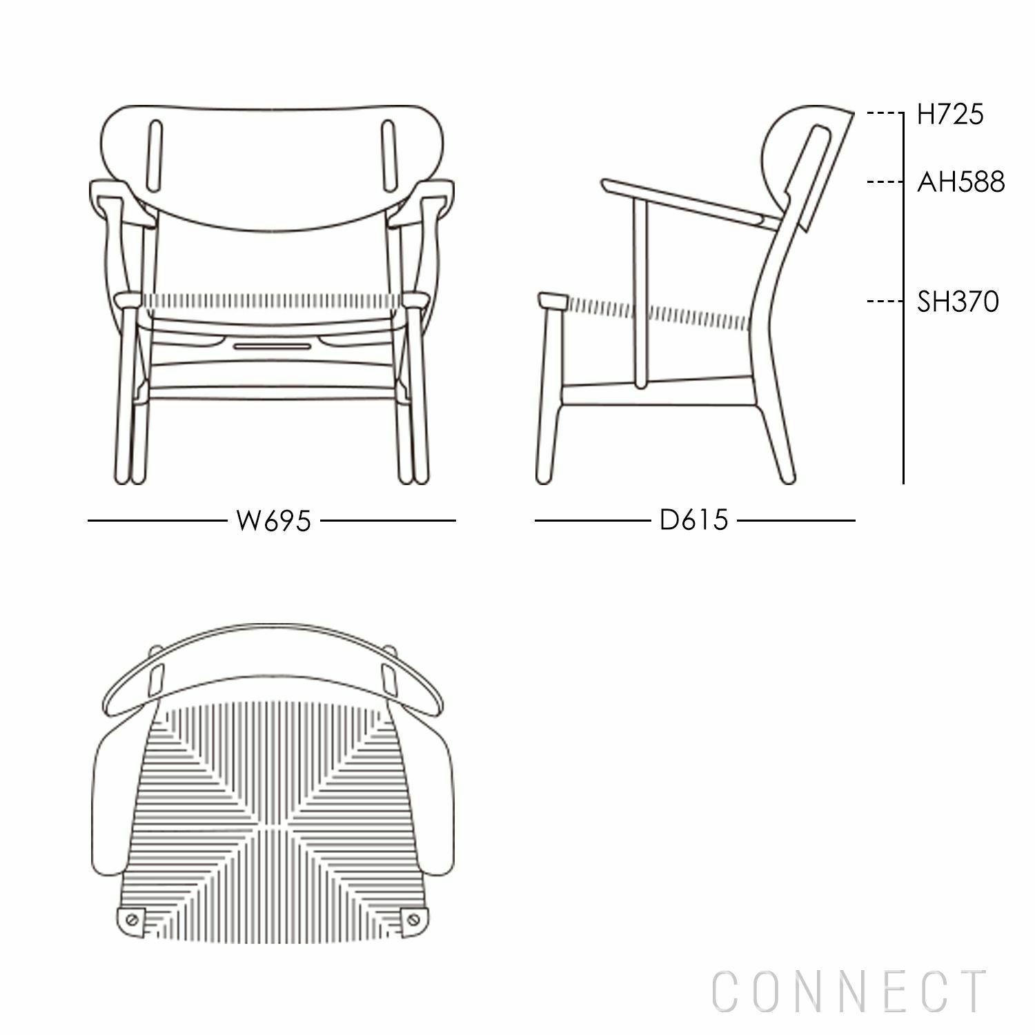 CARL HANSEN & SON（カール・ハンセン＆サン） / CH22 / オーク材・ソープ仕上げ / ラウンジチェア