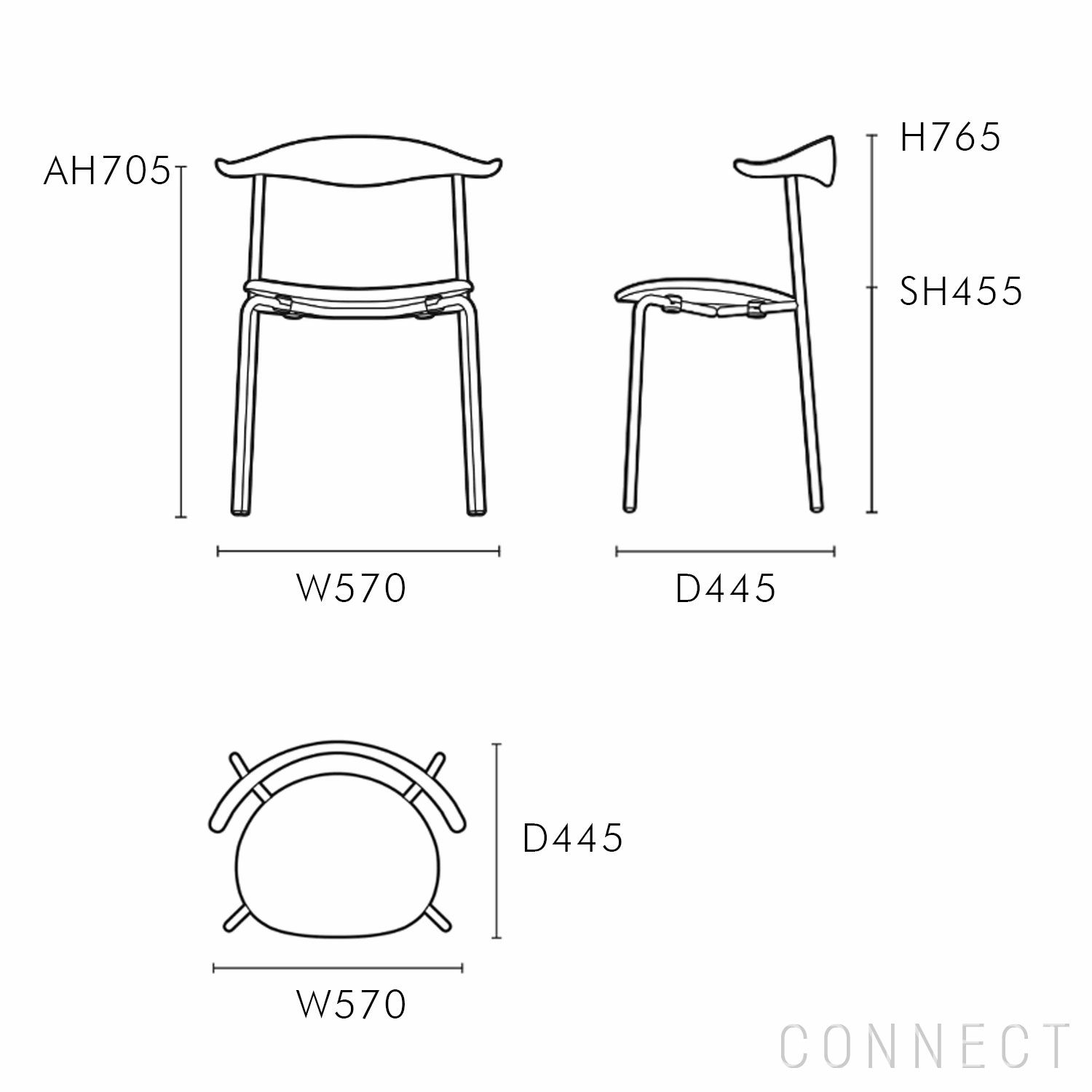 CARL HANSEN & SON （カールハンセン＆サン） CH88P  オーク材・オイルフィニッシュ・ブラック レザー (Thor301)・ブラックフレーム