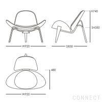 CARL HANSEN & SON（カール・ハンセン＆サン） / CH07 SHELL CHAIR（シェルチェア） / オーク材・オイル仕上げ / ダークブラウンレザー（Thor306）