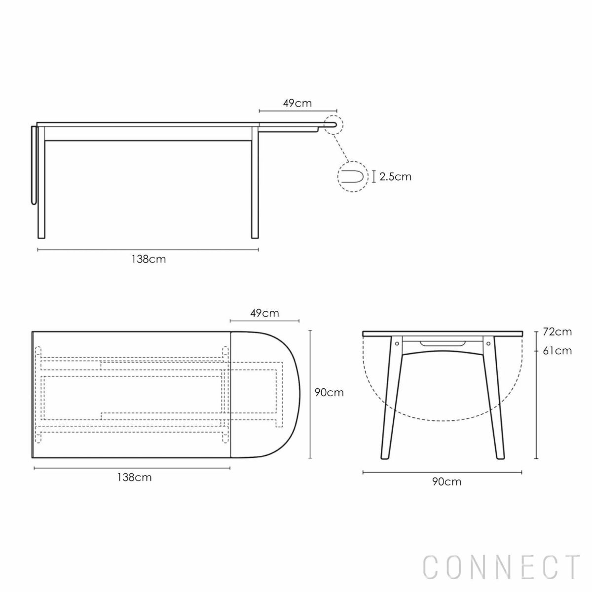 CARL HANSEN & SON （カール・ハンセン＆サン） CH006 / ダイニングテーブル ビーチ材・オイル仕上げ