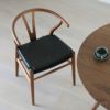 CARL HANSEN&SON （カールハンセン＆サン） CH24 / Yチェア （ワイチェア） 専用 両面 レザークッション / ブラック Loke 7150