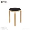 Artek（アルテック） / STOOL 60（スツール60） / バーチ材 / 座面・ブラックリノリウム