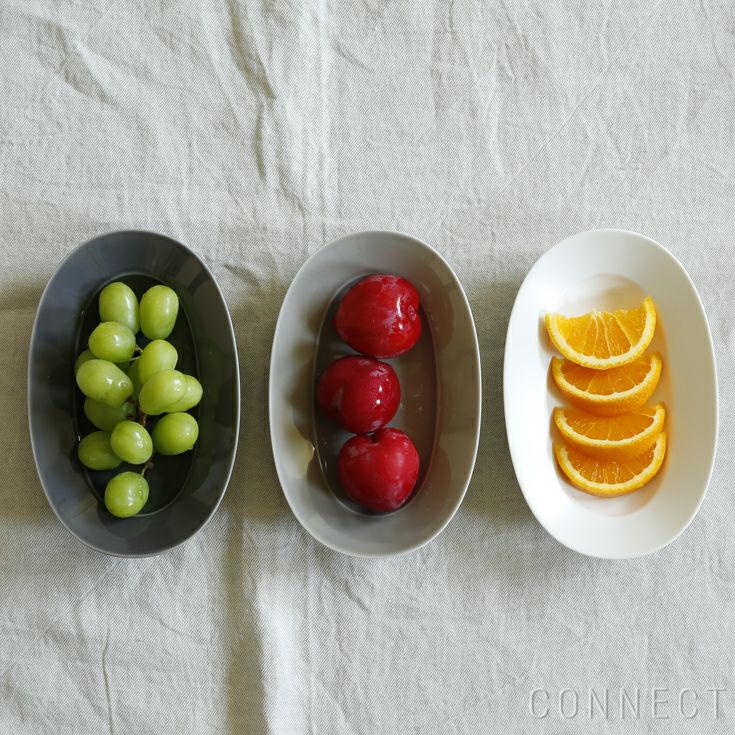 yumiko iihoshi porcelain （イイホシユミコ）/ Oval plate S / オーバルプレート　S (moon gray)