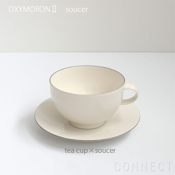yumiko iihoshi porcelain （イイホシユミコ） OXYMORONⅡ（オクシモロン2）ソーサー グレーライン
