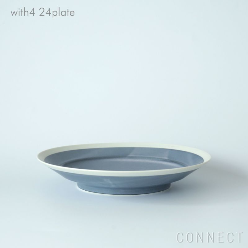 yumiko iihoshi porcelain （イイホシユミコ） with 4（ウィズ4） 24 plate　グレー