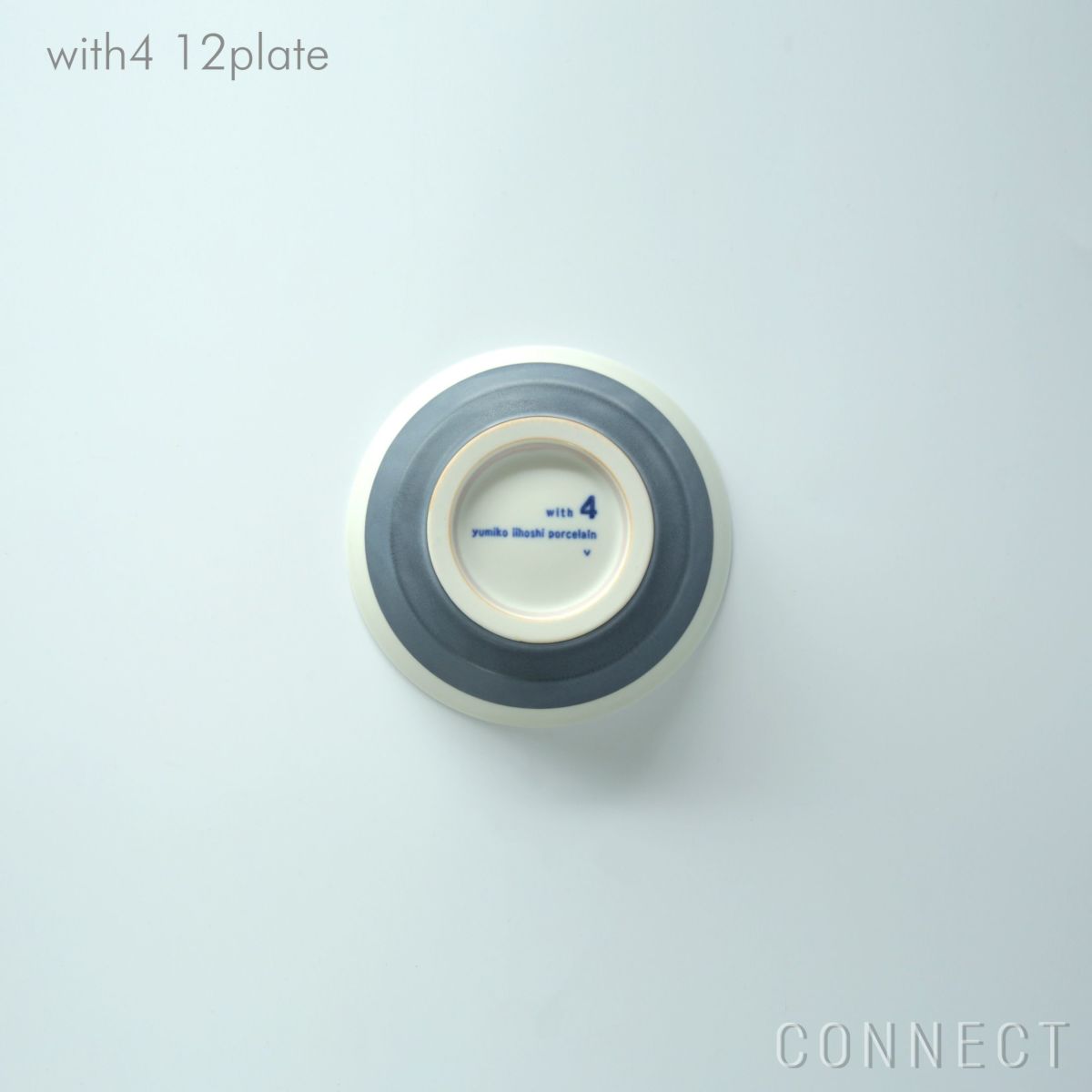 yumiko iihoshi porcelain （イイホシユミコ） with 4（ウィズ4） 12 plate　グレー