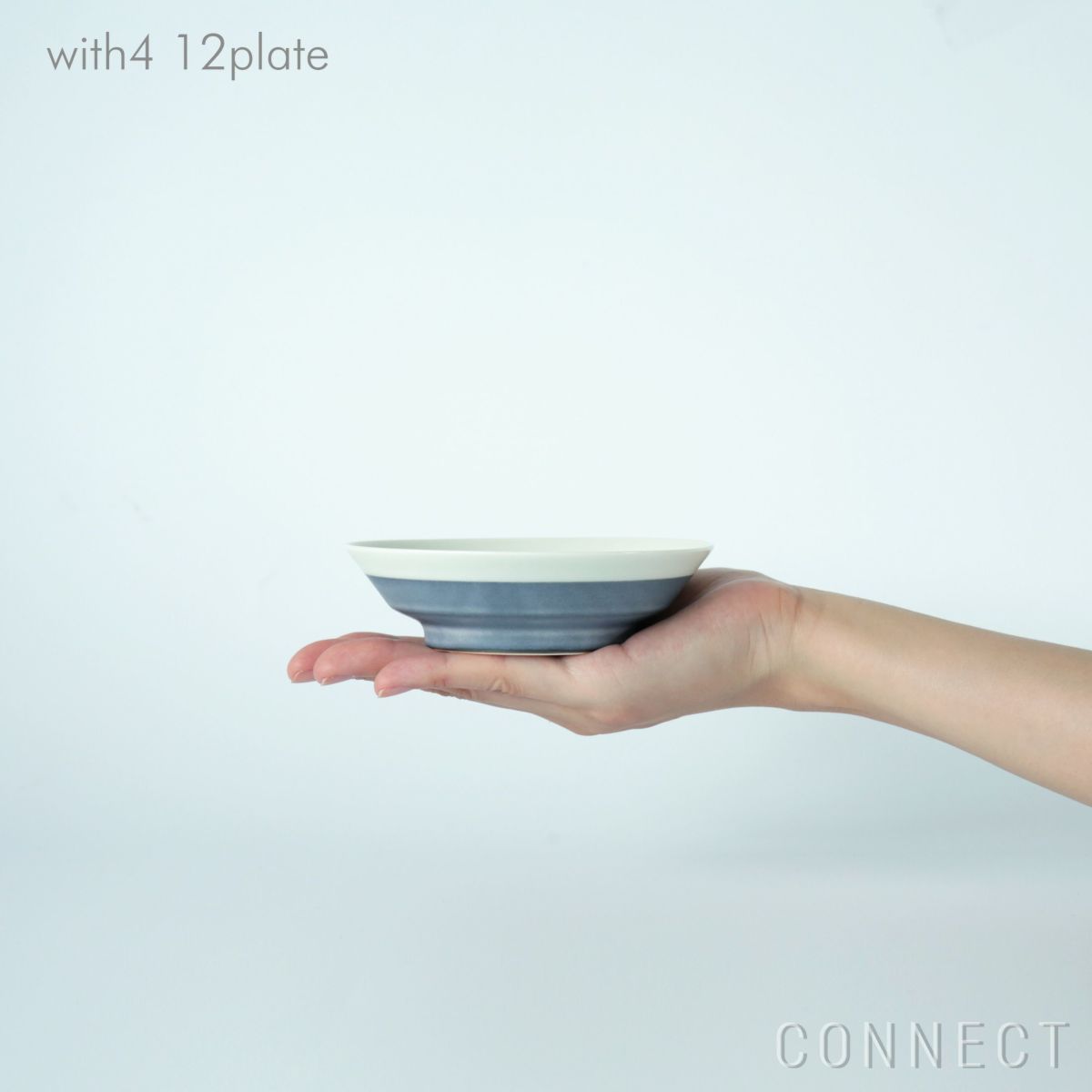 yumiko iihoshi porcelain （イイホシユミコ） with 4（ウィズ4） 12 plate　グレー