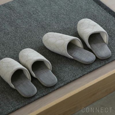 【セール】【在庫限りで終了】Kvadrat （クヴァドラ）/CONNECTオリジナルスリッパ / Tambourine Hallingdal（タンバリンハリンダル） / ベージュ×ライトグレー