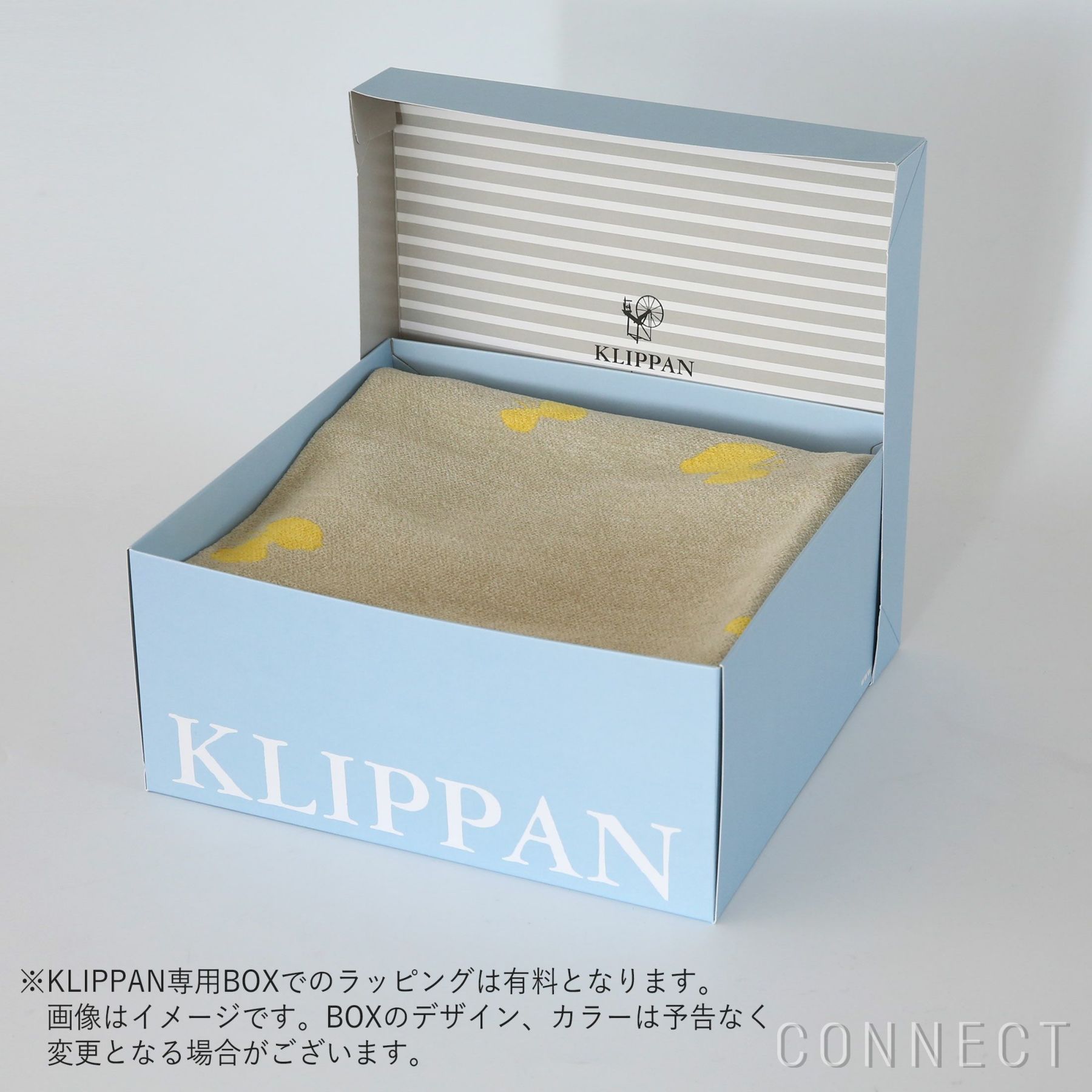 KLIPPAN（クリッパン）×amina perhonen（ミナ ペルホネン） CHOUCHO シングル コットンブランケット 140×180cm