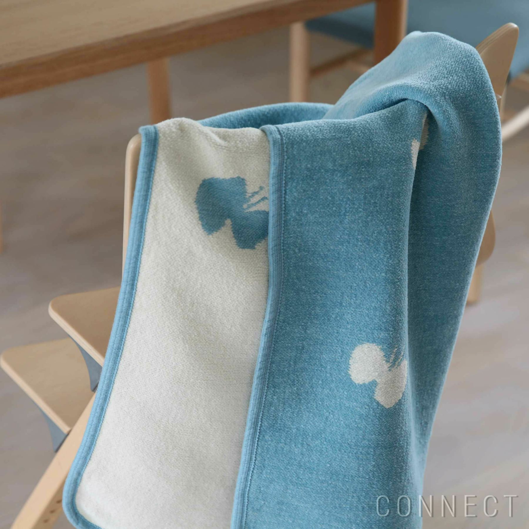 KLIPPAN（クリッパン）×mina perhonen（ミナ ペルホネン） / CHOUCHO ミニ　コットンブランケット　70×90cm