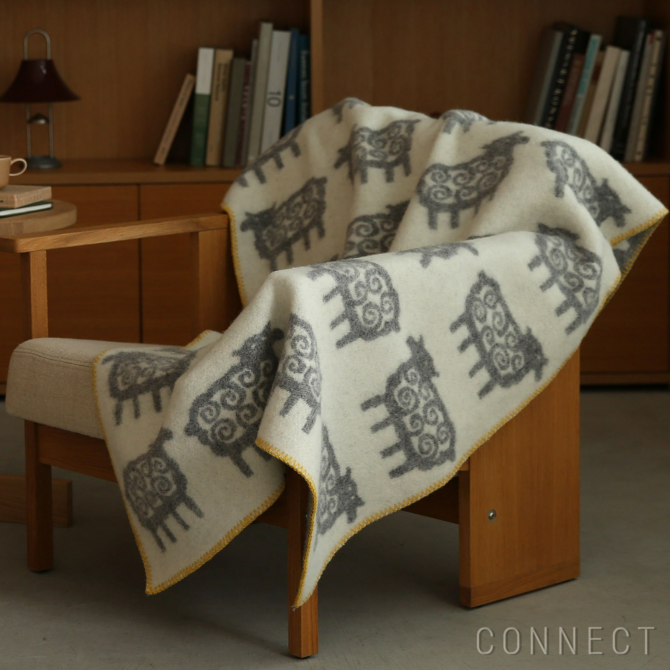 KLIPPAN（クリッパン） ウールブランケット〈ベングトのヒツジ〉 ハーフサイズ90×130cm