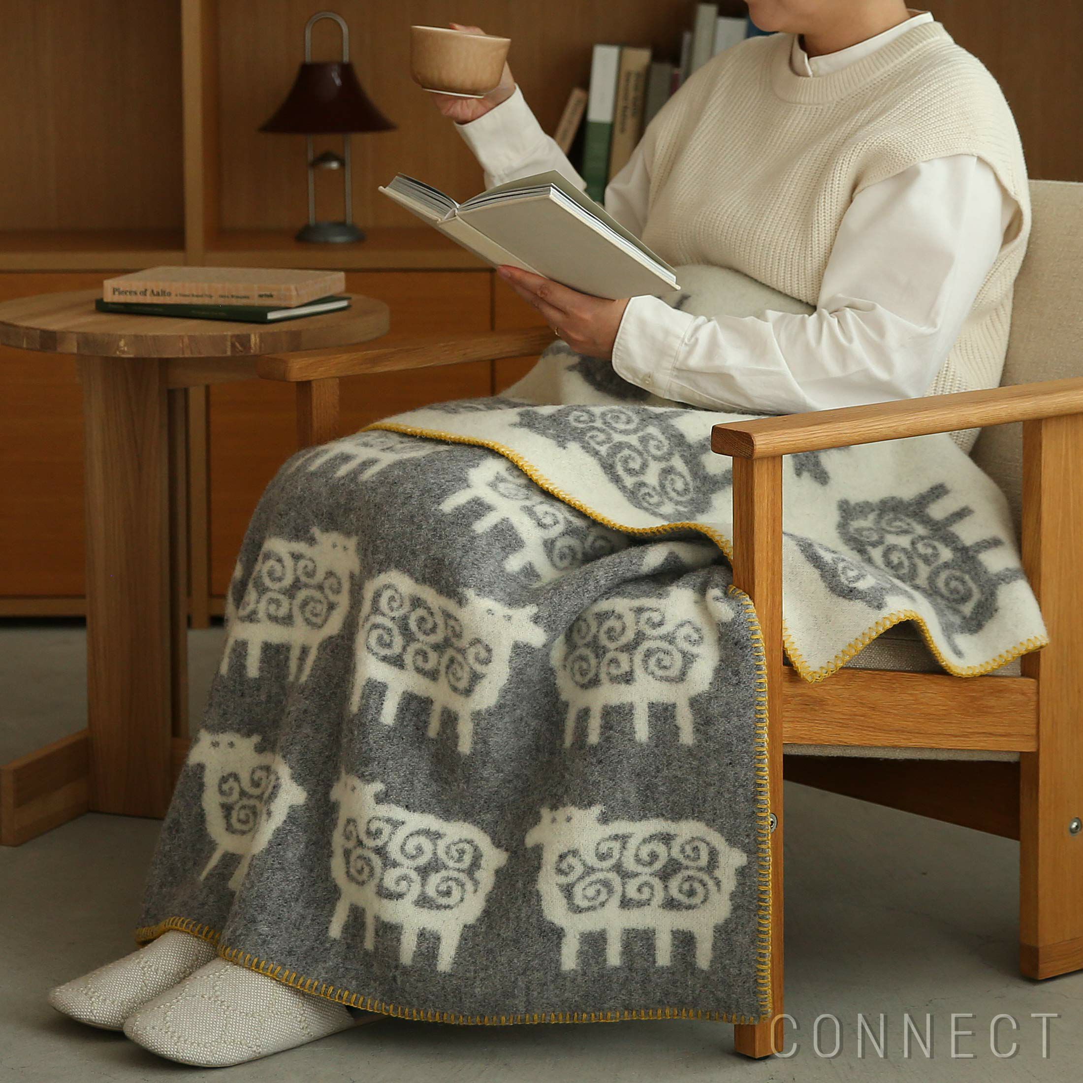 KLIPPAN（クリッパン） ウールブランケット〈ベングトのヒツジ〉 ハーフサイズ90×130cm