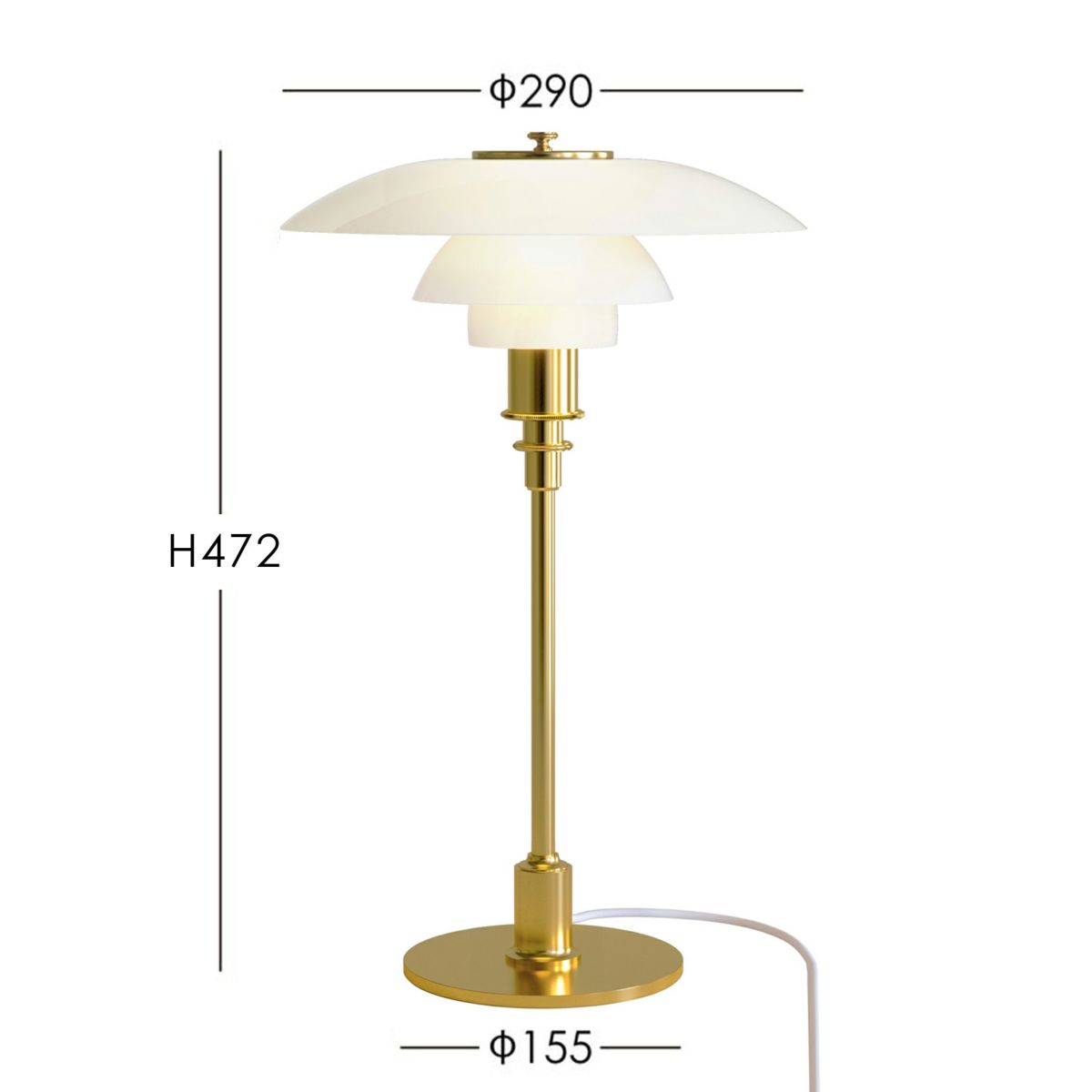 louis poulsen(ルイスポールセン)　 PH 3/2 Table 真鍮・メタライズド