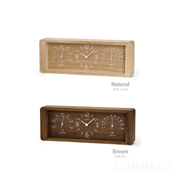 LEMNOS(レムノス)/Yokan(ヨウカン) 　置時計　温湿度計