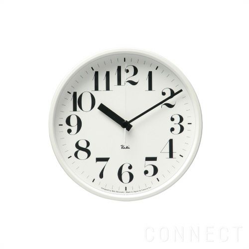 LEMNOS(レムノス)/　Riki Steel Clock(リキスティールクロック) 　電波時計 太字 ホワイト