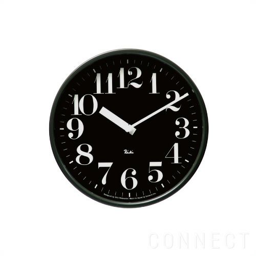 LEMNOS(レムノス)/　Riki Steel Clock(リキスティールクロック) 　電波時計 太字 ブラック