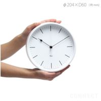 LEMNOS(レムノス)/　Riki Steel Clock(リキスティールクロック) 　電波時計 棒指標 ホワイト