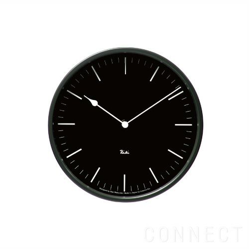 LEMNOS(レムノス)/　Riki Steel Clock(リキスティールクロック) 　電波時計 棒指標 ブラック