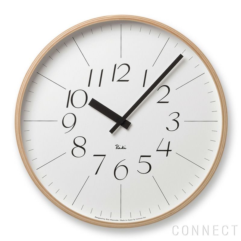 LEMNOS(レムノス)/Riki clock(リキ クロック) 　細字　L（φ354mm）