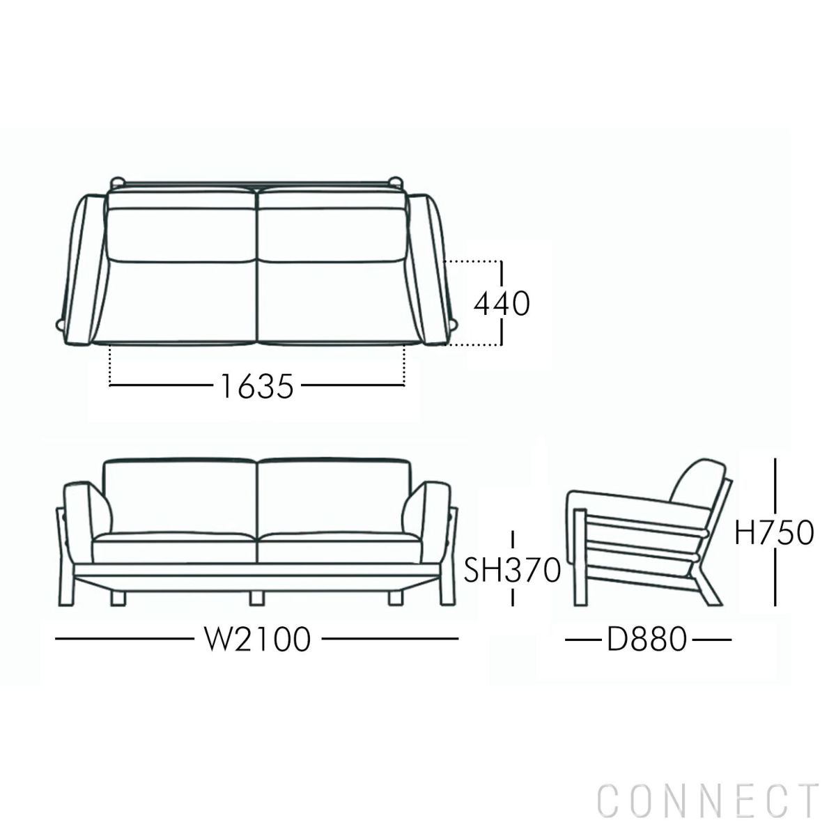 Karimoku New Standard（カリモク ニュースタンダード） / CASTOR SOFA （キャストールソファ）/ 3-SEATER / PURE OAK （3シーター / ピュアオーク） / Mode