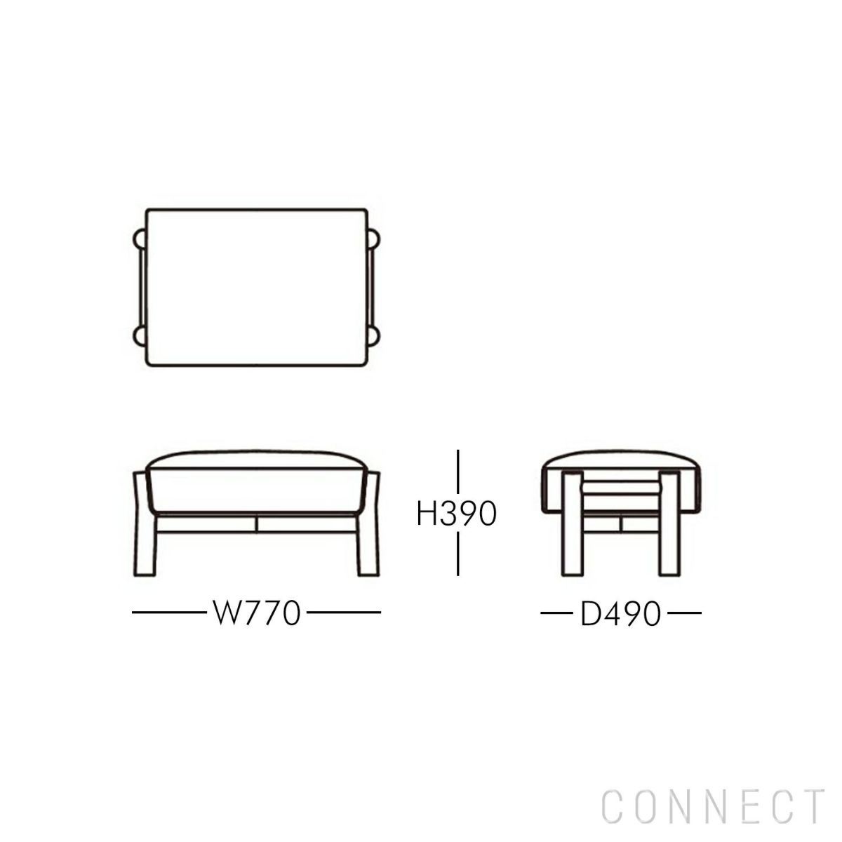 Karimoku New Standard（カリモク ニュースタンダード） / CASTOR SOFA （キャストールソファ）/ OTTOMAN / PURE OAK （オットマン / ピュアオーク） / Mode