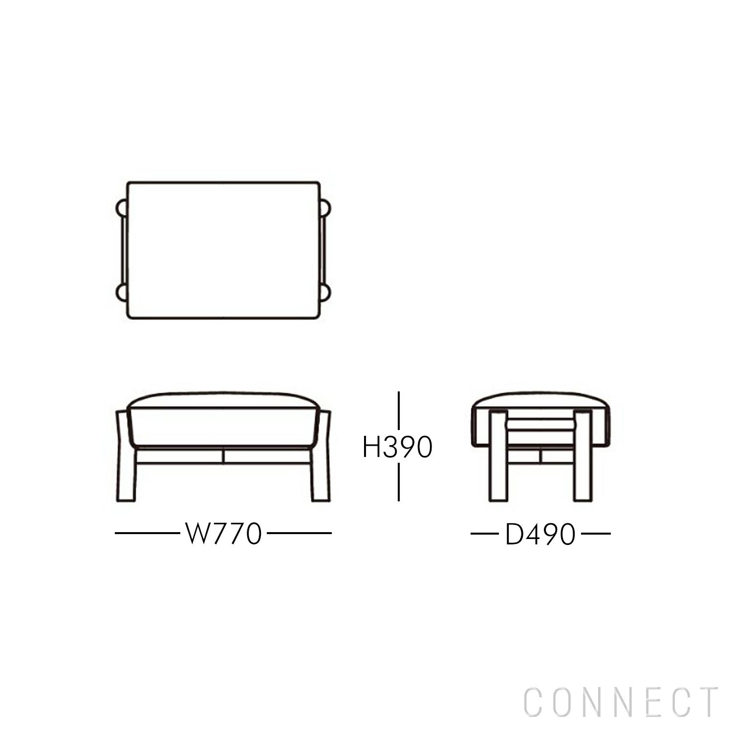 Karimoku New Standard（カリモク ニュースタンダード） / CASTOR SOFA （キャストールソファ）/ OTTOMAN / PURE OAK （オットマン / ピュアオーク） / Mode