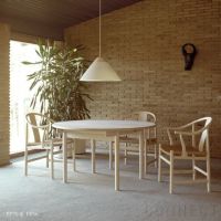 PP Mobler（PPモブラー） PP70 円形ダイニングテーブル エクステンション付き / オーク材・ソープフィニッシュ