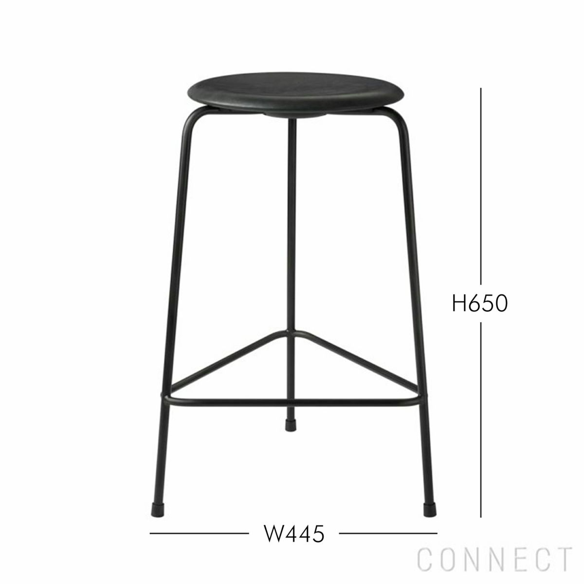 FRITZ HANSEN（フリッツ・ハンセン） / HIGH DOT（ハイドットスツール） / インテンスレザー / ブラック