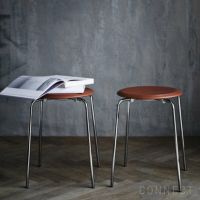 Fritz Hansen(フリッツ ハンセン) Arne Jacobsen アルネ・ヤコブセン /DOT ドットスツール / ワイルドレザー（旧エレガンスレザー）ウォルナット