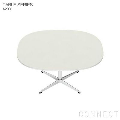 FRITZ HANSEN（フリッツ・ハンセン） / COFFEE TABLE（コーヒーテーブル）A203 / スーパー円テーブル / ホワイト / クローム脚【組立無料】