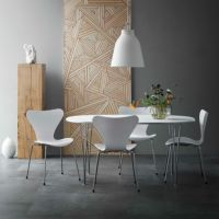 FRITZ HANSEN（フリッツ・ハンセン） / TABLE SERIES（テーブルシリーズ）B612 / スーパー楕円テーブル / ホワイト / クローム脚