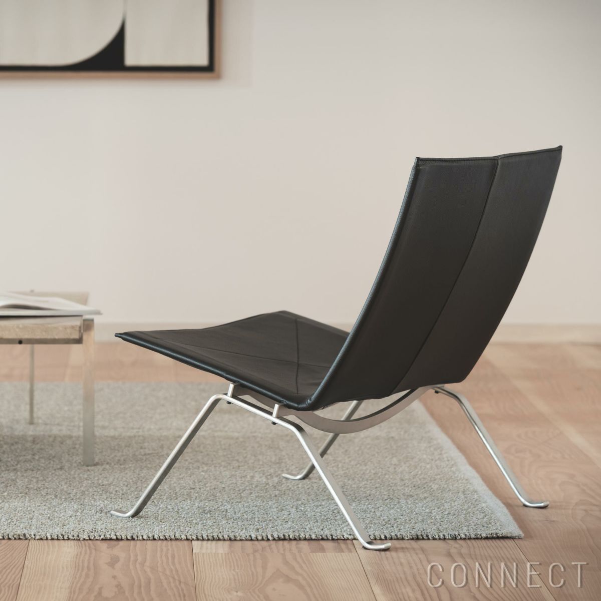 Fritz Hansen(フリッツ ハンセン)　PK22(ピーケー22)   オーラレザー（旧クラシックレザー）ブラック