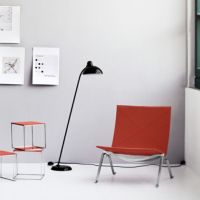 Fritz Hansen(フリッツ ハンセン)　KAISER IDELL(カイザー・イデル）　Super,フロアランプ,チルト機能付き ブラック