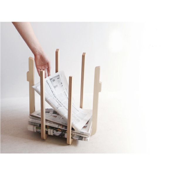 Eau(オー) CERCA(セルカ) ニュースペーパーラック， 新聞ストッカー