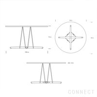 CARL HANSEN & SON （カール・ハンセン＆サン） E020 / EMBRACE TABLE / オーク材・ブラック塗装・ブラックラミネート・ブラック脚 / φ139.5cm / ダイニングテーブル