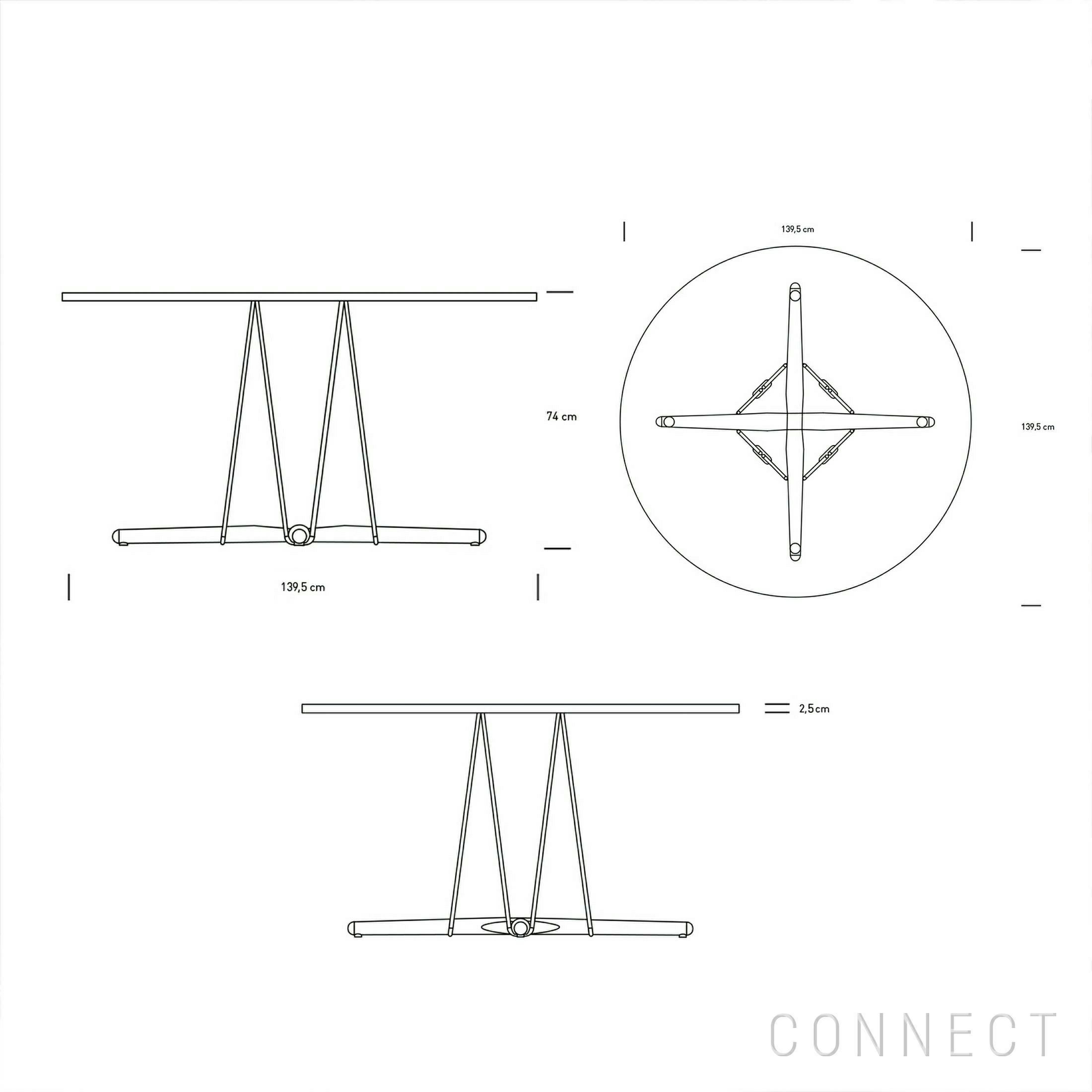CARL HANSEN & SON （カール・ハンセン＆サン） E020 / EMBRACE TABLE / オーク材・ブラック塗装・ブラックラミネート・ブラック脚 / φ139.5cm / ダイニングテーブル