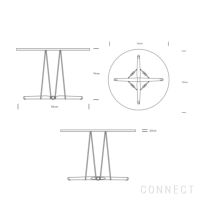 CARL HANSEN & SON （カール・ハンセン＆サン） E020 / EMBRACE TABLE / オーク材・ホワイトオイル仕上げ・ホワイトラミネート・ステンレス脚 / φ110cm / ダイニングテーブル