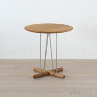 CARL HANSEN & SON （カール・ハンセン＆サン） E021 / EMBRACE LOUNGE TABLE / オーク材・オイル仕上げ・ステンレス脚 / φ48cm / コーヒーテーブル