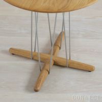 CARL HANSEN & SON （カール・ハンセン＆サン） E021 / EMBRACE LOUNGE TABLE / オーク材・オイル仕上げ・ステンレス脚 / φ48cm / コーヒーテーブル
