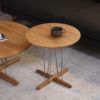 CARL HANSEN & SON （カール・ハンセン＆サン） E021 / EMBRACE LOUNGE TABLE / オーク材・オイル仕上げ・ステンレス脚 / φ48cm / コーヒーテーブル