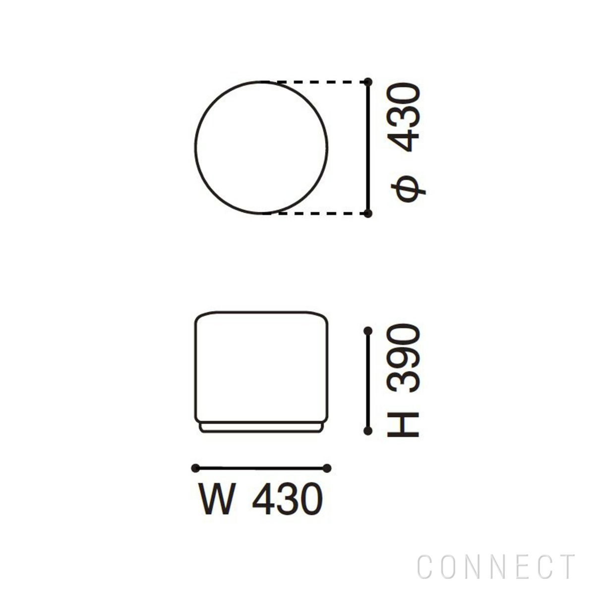 KARIMOKU NEW STANDARD（カリモク ニュースタンダード） / ELEPHANT POUF LOUNGE（エレファントプーフ ラウンジ）/ Low / Black