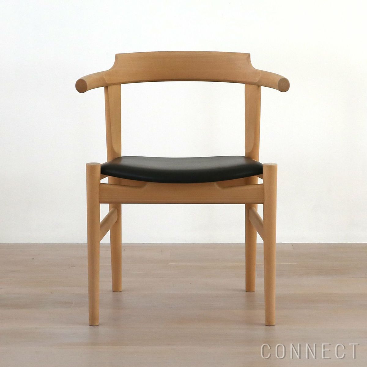PP Mobler（PPモブラー） PP58 チェア / ビーチ材・ソープフィニッシュ / エルモソフトレザー / ブラック