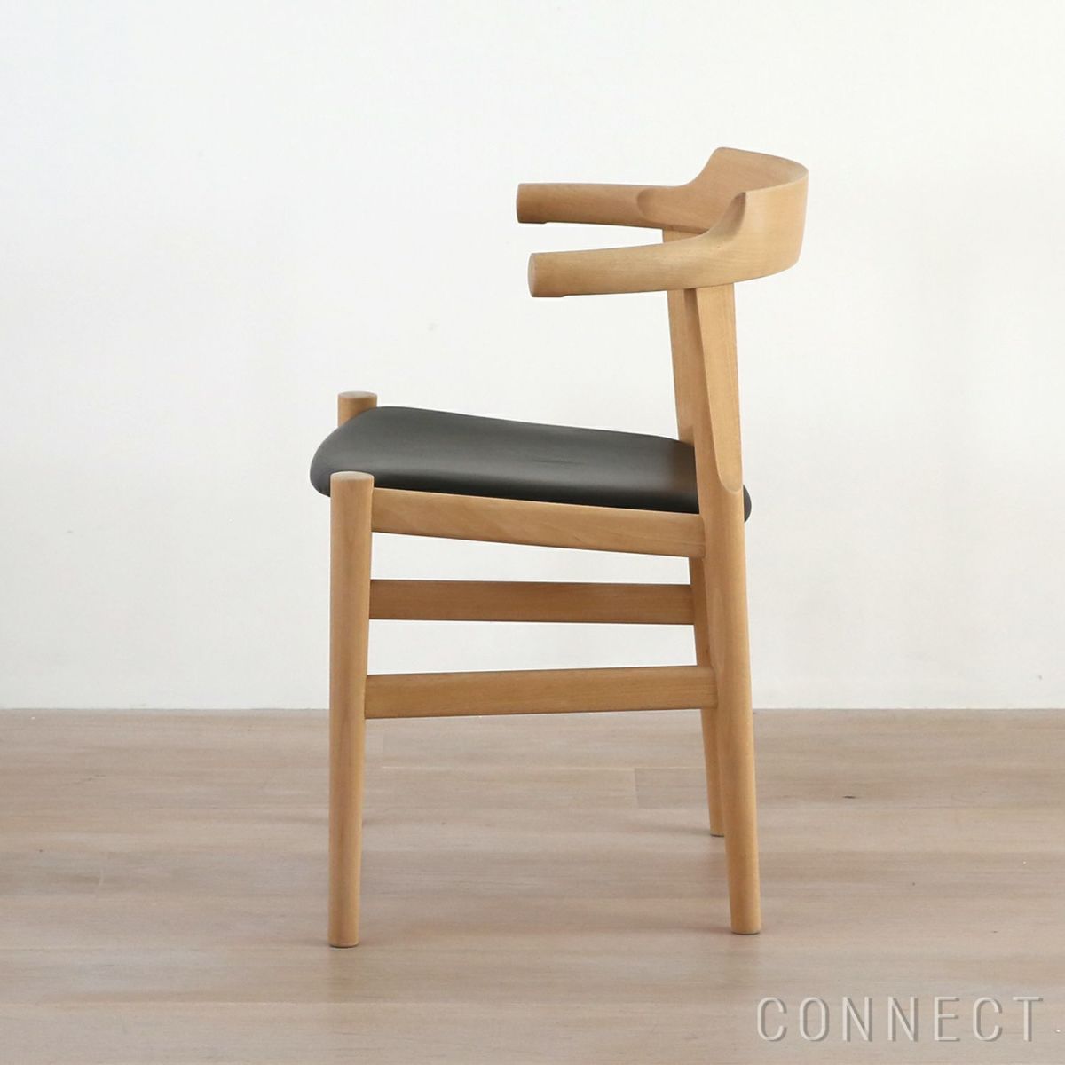 PP Mobler（PPモブラー） PP58 チェア / ビーチ材・ソープフィニッシュ / エルモソフトレザー / ブラック