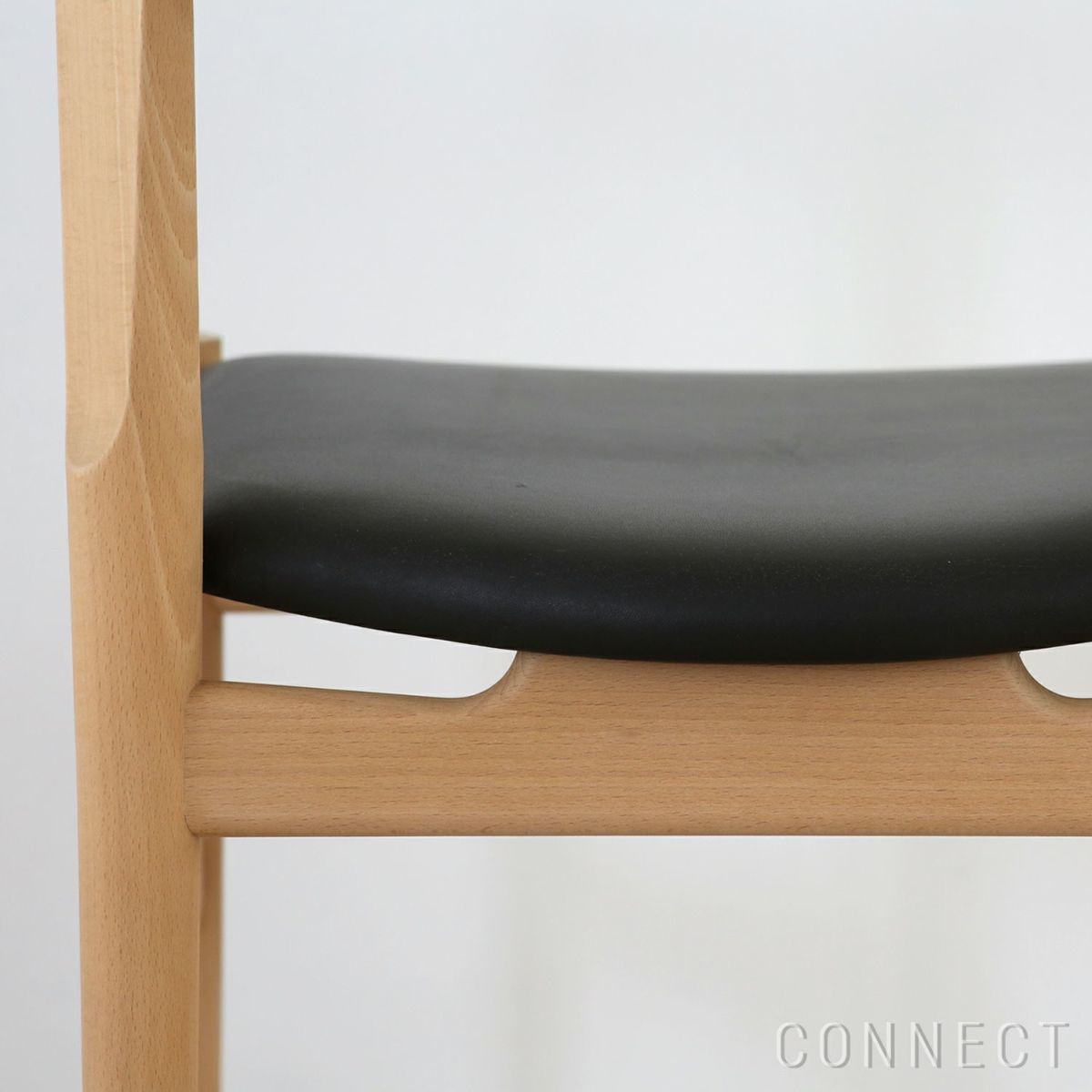 PP Mobler（PPモブラー） PP58 チェア / ビーチ材・ソープフィニッシュ / エルモソフトレザー / ブラック