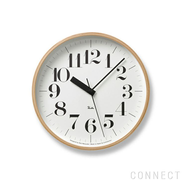 LEMNOS ( レムノス ) / Riki clock (リキクロック) 電波時計 太字 M (φ254mm） 掛時計