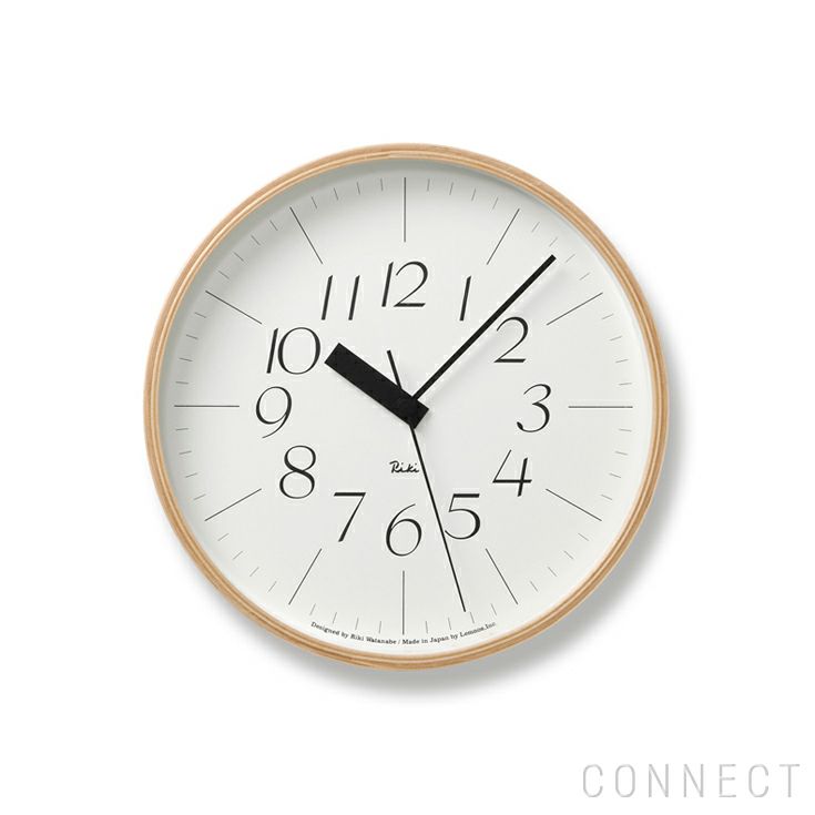 LEMNOS ( レムノス ) / Riki clock (リキクロック) 電波時計 細字 M (φ254mm） 掛時計