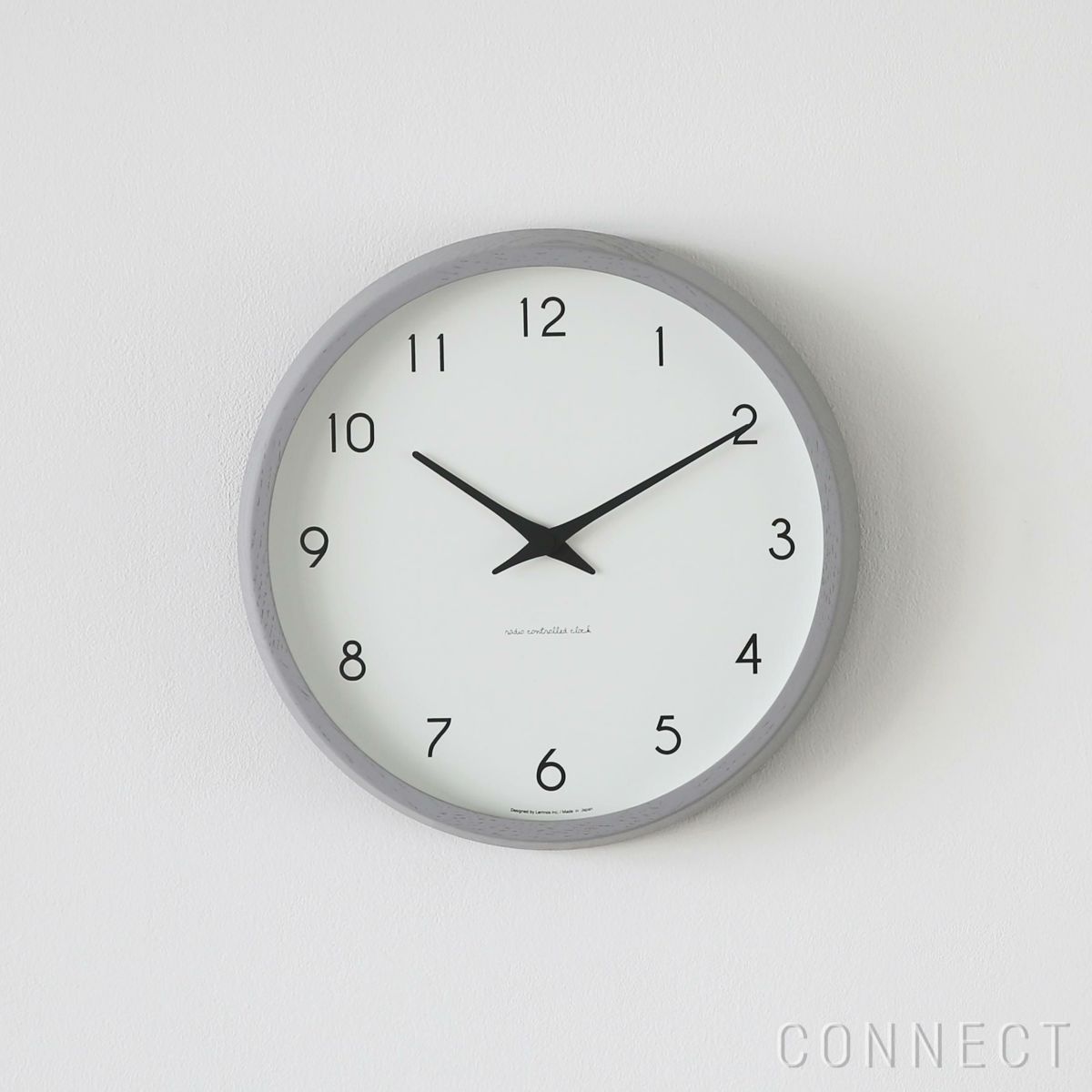 LEMNOS ( レムノス )/Campagne(カンパーニュ) グレー/オーク・ウレタン塗装 掛け時計 電波時計【CONNECT別注】