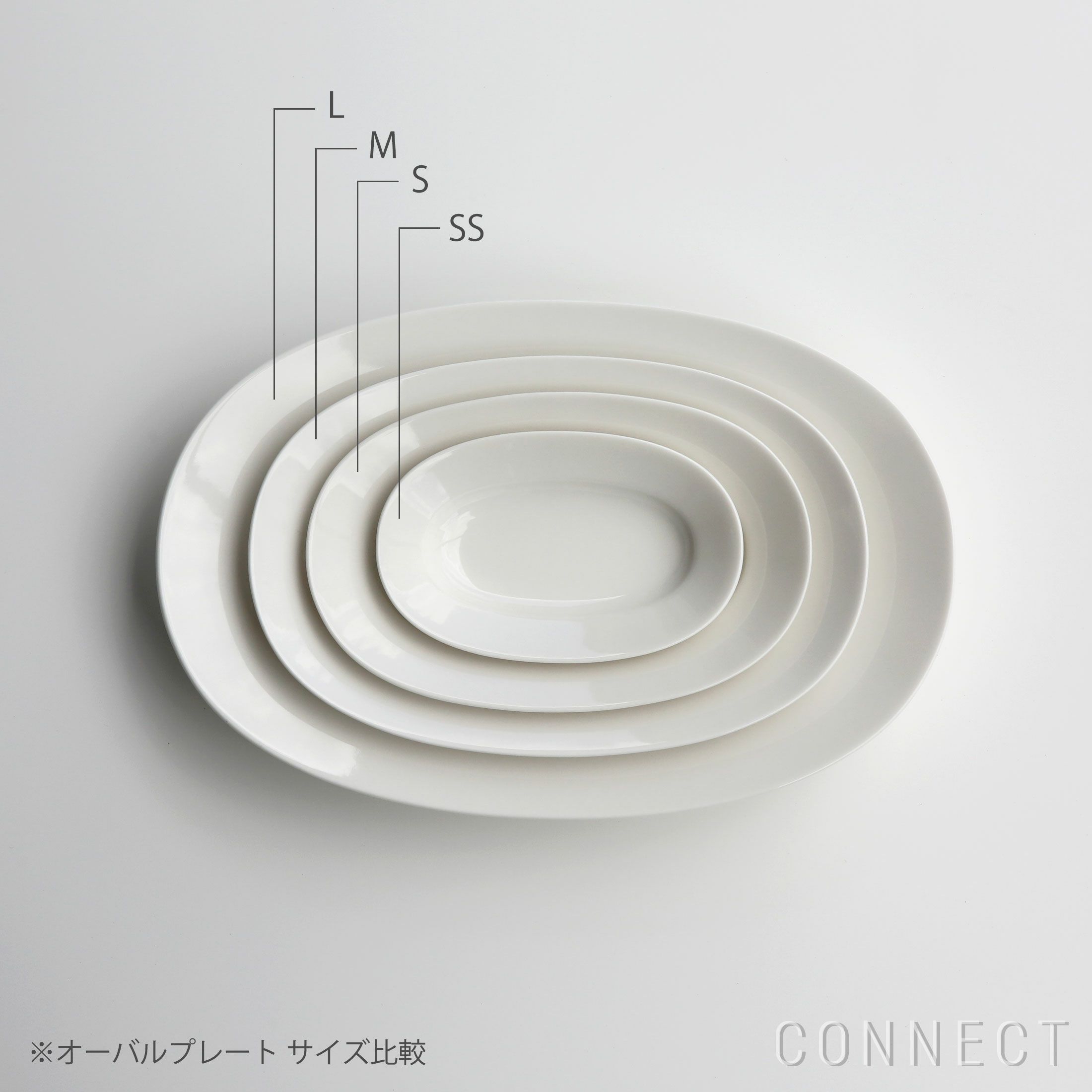 yumiko iihoshi porcelain （イイホシユミコ）/ Oval plate L / オーバルプレート　L (dew white)